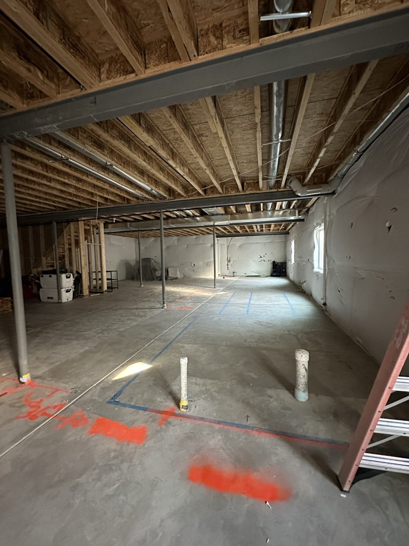 Basement finishing denver framing stage