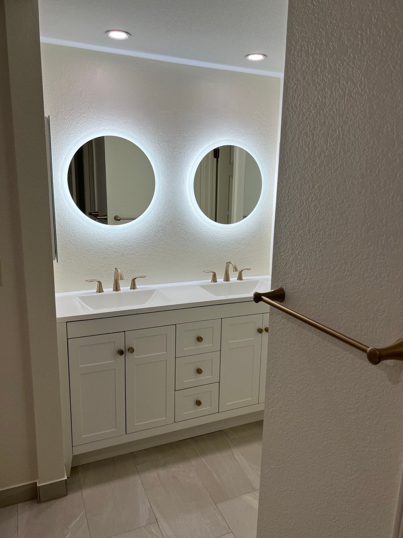 Bathroom remodel denver double vanity led