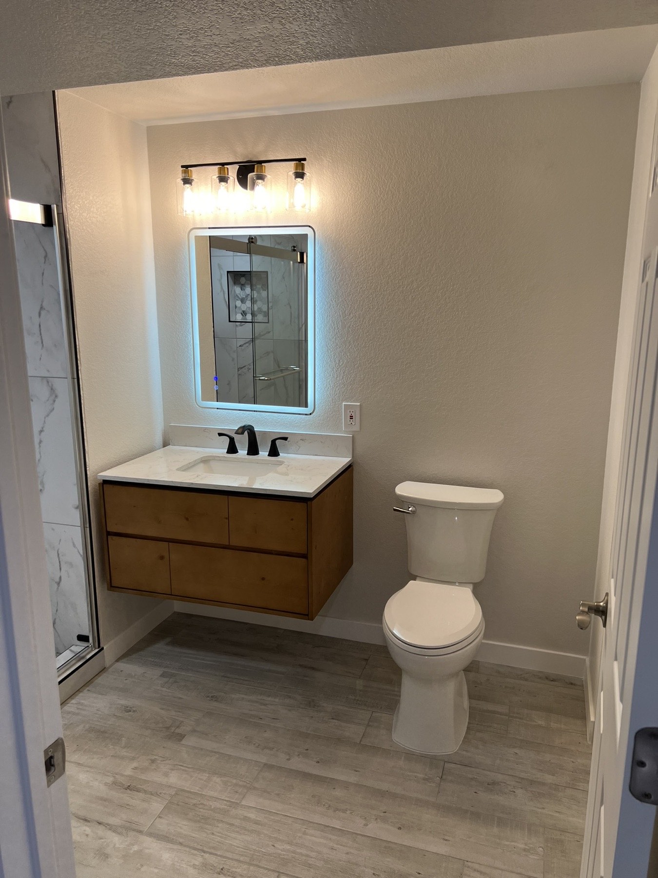Bathroom remodel denver floating vanity