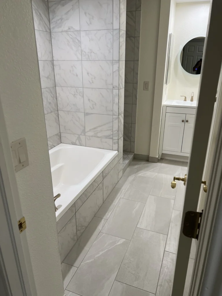 Bathroom remodel denver marble shower