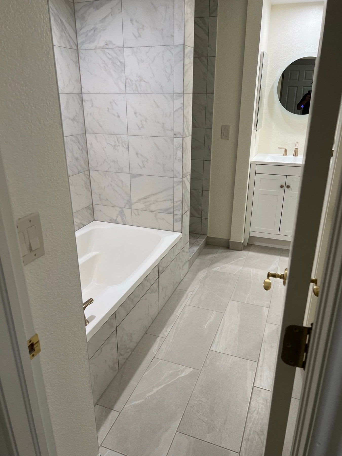 Bathroom remodel denver marble shower