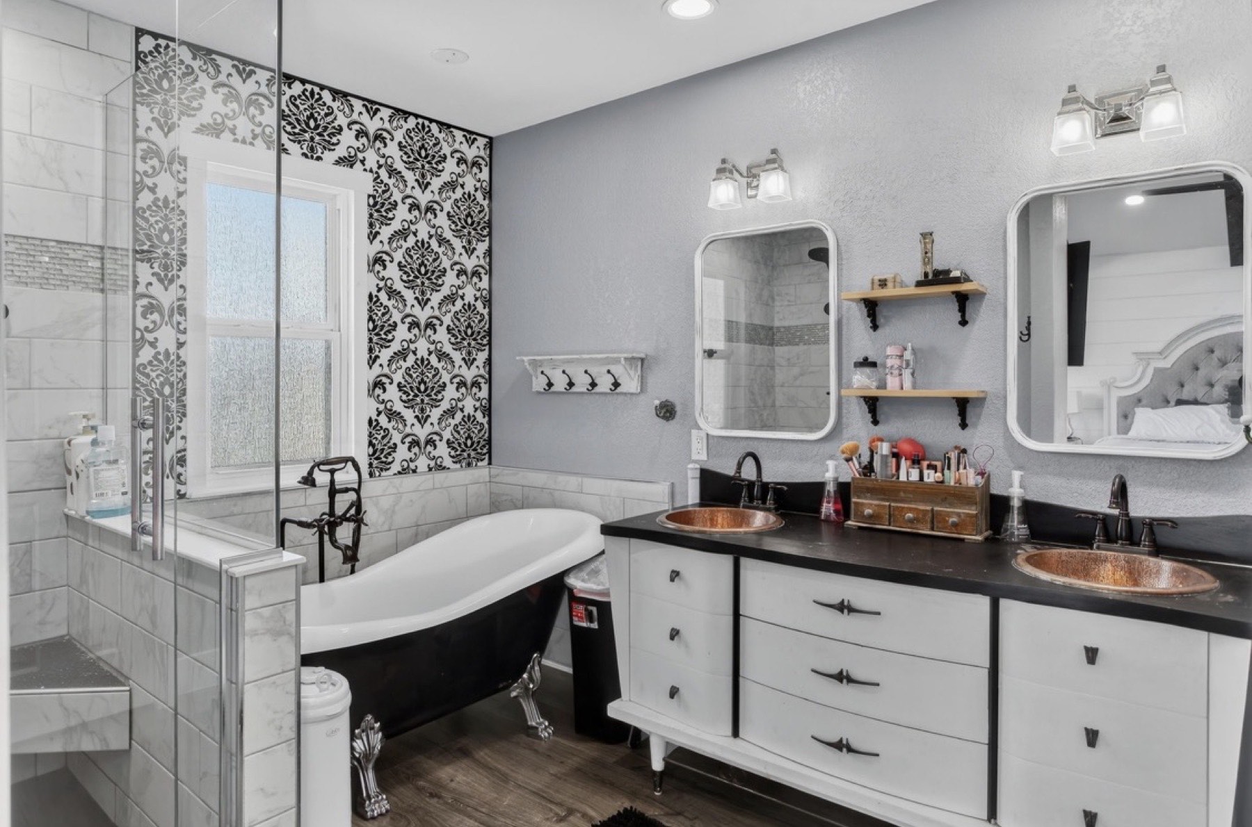 Bathroom remodel denver patterned tile